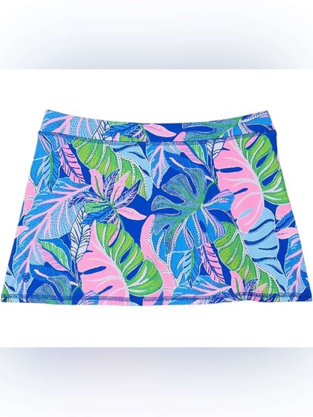 Lilly Pulitzer luxletic mini sika skort UPF 50+ BLUE GROTTO BELEAF IN YOURSELF